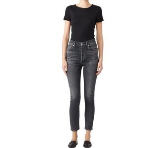 Citizens of Humanity Olivia High Rise crop Jeans in grey 31 excellent condition